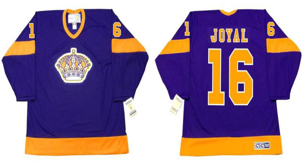 2019 Men Los Angeles Kings 16 Joyal Purple CCM NHL jerseys